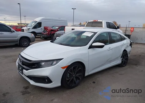 2020 Honda Civic Sport z USA, uszkodzony, nr VIN 2HGFC2F8XLH523165